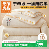无印良品大豆子母被二合一纤维被芯春秋四季单人冬季加厚被子8斤1.5米x2米
