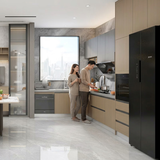 京东全屋定制京甄板实木颗粒橱柜定制3.5米地柜+3.5米台面+2.5米吊柜+3付抽屉