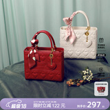 纽芝兰（NUCELLE）戴妃包2026骐骥红色新娘结婚包斜挎手提大容量单肩女士包生日礼物