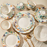 墨色中式碗碟套装家用碗盘套装碗筷高级感餐具礼盒乔迁之喜送礼24件套