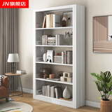 JN JIENBANGONG钢制书架书柜落地图书馆家用学生置物架客厅学校儿孩童收纳储物架 长1.2米主架【加厚冷轧钢 升级防倒超稳】 六层 2米高*0.3米深【层高可调】