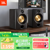 JBL CM500立体声蓝牙音箱音响 桌面电脑台式机家用音箱无线有源监听HIFI游戏音响 生日礼物男生 黑色