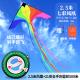 百特潍坊风筝百特彩虹七彩凤凰风筝 长尾飘逸 微风易飞 成人风筝 2.5米凤凰+21安全手刹蓝轮500米线