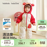 巴拉巴拉婴儿连体衣羽绒服宝宝男童女童2025新款冬装外出哈衣爬服造型拜年