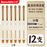 白雪（snowhite）直液式秀丽笔小楷 勾线笔软笔式仿毛笔头练字签名书法绘画美工笔12支 小楷PM36