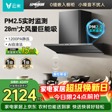 云米（VIOMI）鲲鹏pro抽吸排油烟机超薄平嵌28立方大吸力静音一级能效以旧换新可搭燃气灶