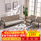 天坛家具沙发床两用经典可折叠布艺沙发现代简约单人沙发组合 单人位 长715mm宽780mm高800mm
