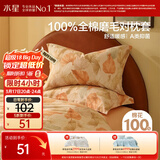 水星家纺枕套纯棉100%全棉磨毛柔感对枕套抑菌A类枕头罩一对装双人48x74cm