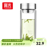 富光双层玻璃杯 大容量高硼硅玻璃泡茶杯子 带茶隔商务办公水杯男女士