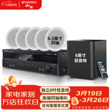 山水（SANSUI）T2 吸顶音响喇叭 5.1家庭影院音响套装 背景音乐客厅 吊顶喇叭 音箱功放家用 T2 900W功放+6.5吋喇叭*5+8吋炮+话筒