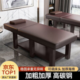 乔洛普 美容床批发按摩床推拿理疗美体床家用艾灸火疗纹绣床美容院专用 【长180*宽60】棕色皮革6CM方腿