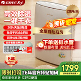 格力（GREE）【干衣除湿】除湿机抽湿机家用20升/天单间≤40㎡低噪除潮回南天除霉干衣智能控湿24H定时DH20EF