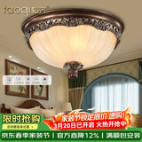 韬齐 欧式吸顶灯客厅现代简约主卧室灯美式阳台灯具 J2003-大号 直径45CM 配单色LED灯泡