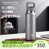 特百惠（Tupperware）纯钛保温杯520ml男女士大容量水杯子泡茶杯咖啡杯生日礼物 金属灰