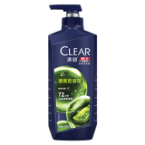 【准新品】清扬（CLEAR）男士去屑洗发水清爽控油型500g 青柠薄荷醇蓬松洗头膏C罗  
