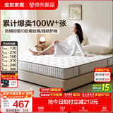 全友（QUANU）家居天然椰棕独立弹簧床垫席梦思床垫子1.8x2米乳胶床垫软硬适中 【椰岛0胶·Slim】小薄垫 高箱床标配 | 床垫15cm厚 1.8米x2米