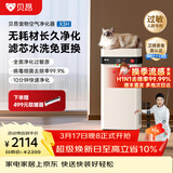 贝昂无耗材空气净化器家用除甲醛除过敏原杀菌消毒医用级空气消毒机除尘除烟味异味净化器【消毒认证】 X3|消毒杀菌除烟味【鸿蒙版】