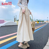 班尼路（Baleno）山本裙女款夏季薄款新款高级感半身长裙高腰垂感显高显瘦百搭裙子