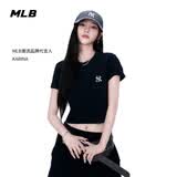 MLB短袖T恤男女百搭休闲经典纯色圆领3ATSB0153-50BKS-XXL