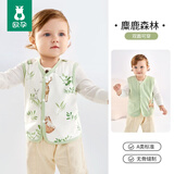 欧孕（OUYUN）婴儿双面马甲春夏外穿宝宝背心夹棉保暖春夏儿童马夹男童女童坎肩 麋鹿森林【双面设计】 73cm【建议身高：66cm-73cm】