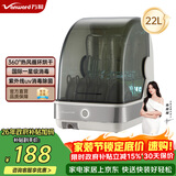 万和家用台式消毒柜【UV紫外线除菌 】小型厨房碗筷茶具母婴奶瓶紫外线除菌消毒器 ZTP22T