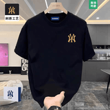 MY2026美式刺绣LOGO短袖男 黑色   WY刺绣金 S x  80-105斤