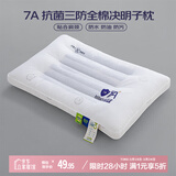 艾薇 A类全棉抗菌决明子防污防水防油枕芯单人纤维枕48*74cm 三防枕