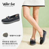 Walker Shop奥卡索女鞋职场休闲豆豆鞋女百搭平底乐福鞋女单鞋妈妈鞋D161032