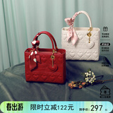 纽芝兰（NUCELLE）戴妃包2026骐骥红色新娘结婚包斜挎手提大容量单肩女士包生日礼物