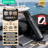 索爱（soaiy）MC20 蓝牙无线麦克风 话筒音响音箱一体麦克风 手机直播录音会议话筒K歌宝 黑色