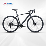 喜德盛（xds）公路自行车26款RC200机械碟刹7速14速X6铝合金车架学生成人通勤车 黑武士青春版(7速-碟刹) 700C*520（建议身高175-185）