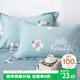 艾薇枕套纯棉枕头套一对全棉枕芯套枕套 缤纷花朵 48*74cm