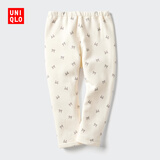 优衣库婴幼儿宝宝摇粒绒紧身裤打底裤可外穿裤子478433 00 白色 90