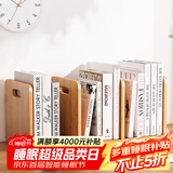 安尔雅桌面书架桌上置物架简易收纳书立架楠竹学生小书本架 伸缩基础款