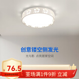 凡甄led吸顶灯经典圆形卧室灯客厅灯创意书房儿童房简约灯饰灯具套餐 蝴蝶花47CM白光（36W）