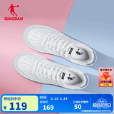 乔丹男鞋板鞋春夏季透气小白鞋女鞋空军一号厚底增高情侣休闲运动鞋 女-白色【店长推荐】 36