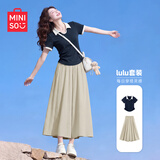 名创优品（MINISO）休闲运动套装女2026新款收腰polo衫山本裙裤小个子夏季穿搭一整套