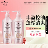 施华蔻（Schwarzkopf）丰盈韧养型洗护套装(400ml洗+400ml润)控油蓬松护发素 新老包装