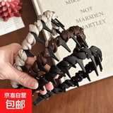 浪漫满天星缎面缠绕齿梳发箍简约时尚蓬松高颅顶显脸小头箍发饰 绸缎发箍【混色3个装】