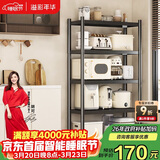 溢彩年华厨房置物架落地货架收纳储物架客厅阳台置物【60*40*175cm】6139