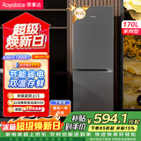 荣事达（Royalstar）170升小冰箱小型家用出租房办公室宿舍双开门两门双门二门电冰箱节能省电低音钛深灰R170