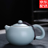 祥业song杯子汝窑泡茶壶陶瓷大号功夫茶具西施壶汝瓷单壶提梁壶泡茶器 西施壶 165ml