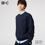 优衣库合作款男装女装宽松卫衣长袖运动衫休闲上衣481040 482310 482310/69藏青色 L