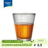 乐唯诗 玻璃杯家用牛奶杯果汁杯高颜值水杯简约茶杯饮料杯子 竖纹杯-220ml1只