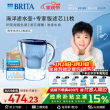 碧然德（BRITA）过滤净水器 滤水壶 海洋系列 3.5L(蓝色）+去水垢专家版滤芯11枚 环保加固包装