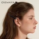 osewaya进口简约带齿鸭嘴边夹刘海碎发甜美一字发夹化妆夹头饰造型夹BB夹 棕色