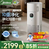 美的（Midea）星澈系列空气净化器除甲醛除烟味异味除花粉过敏原杀菌除病毒吸浮毛猫毛宠物毛发净化加湿一体机 【净湿性能顶配】R8/RX800 Pro