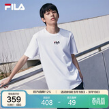 FILA斐乐官方短袖T恤男士夏季时尚纯棉圆领透气运动t恤针织衫