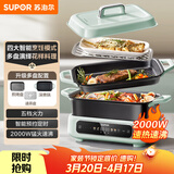 苏泊尔（SUPOR）电火锅 电煮锅电蒸锅 多功能烤鱼烤肉电热锅 火锅专用锅 分体家用电炖锅 多用途料理锅H3423FC862