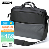 乐上（LEXON）电脑包15.6/16英寸手提公文包男商务笔记本包拼接单肩斜挎包